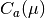 C_a(\mu)
